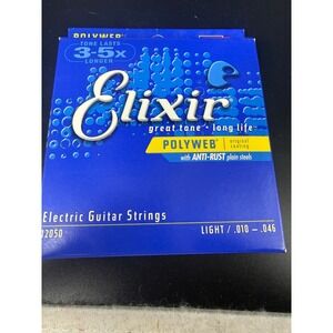 Elixir Electric Guitar Strings POLYWEB 12050 LIGHT 010 046 Steels